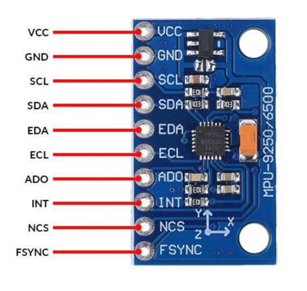 mpu 9250 6 axis attitude gyro and accelero sensor module (without magnetometer)
