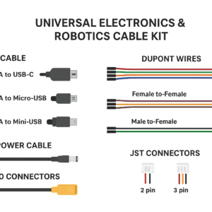 universal usb cable set – suitable for electronics, robotics, and iot projects